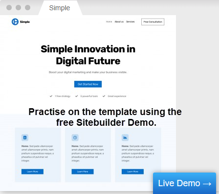 Business website example using a clean, structured layout.