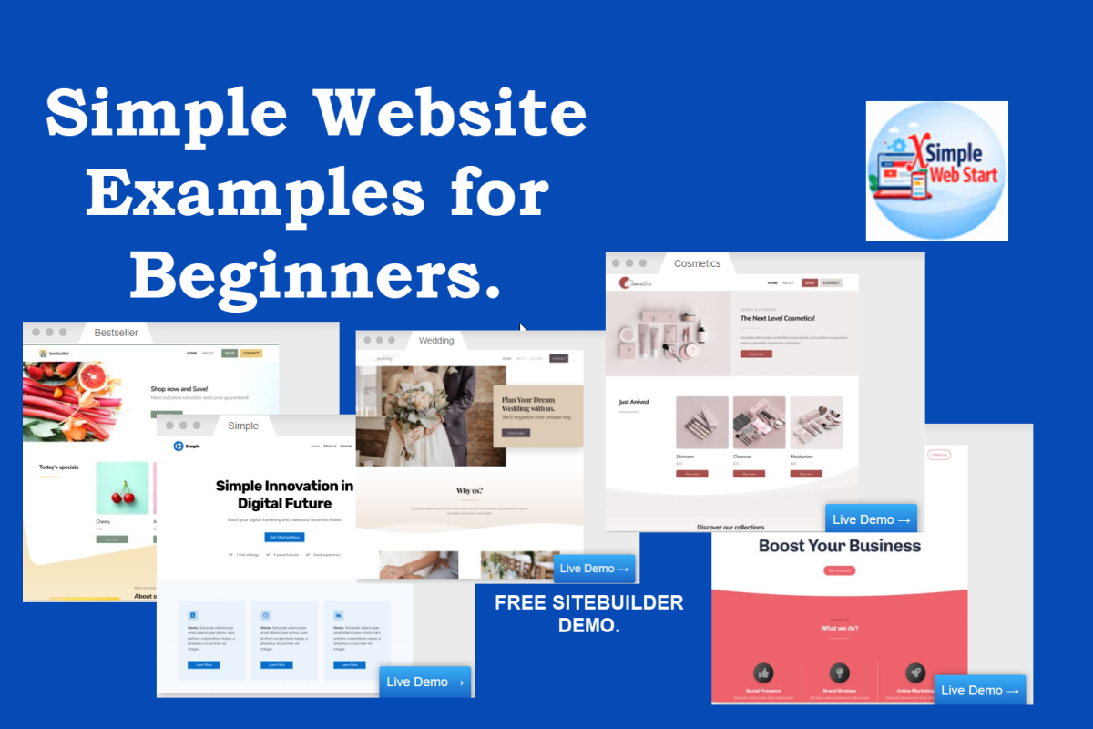 Simple Website Examples for Beginners.
