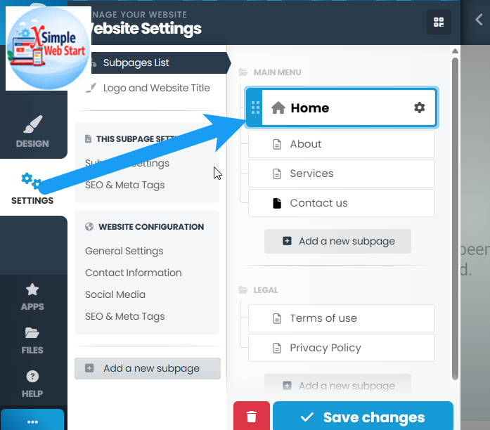 Steps to create a web page.