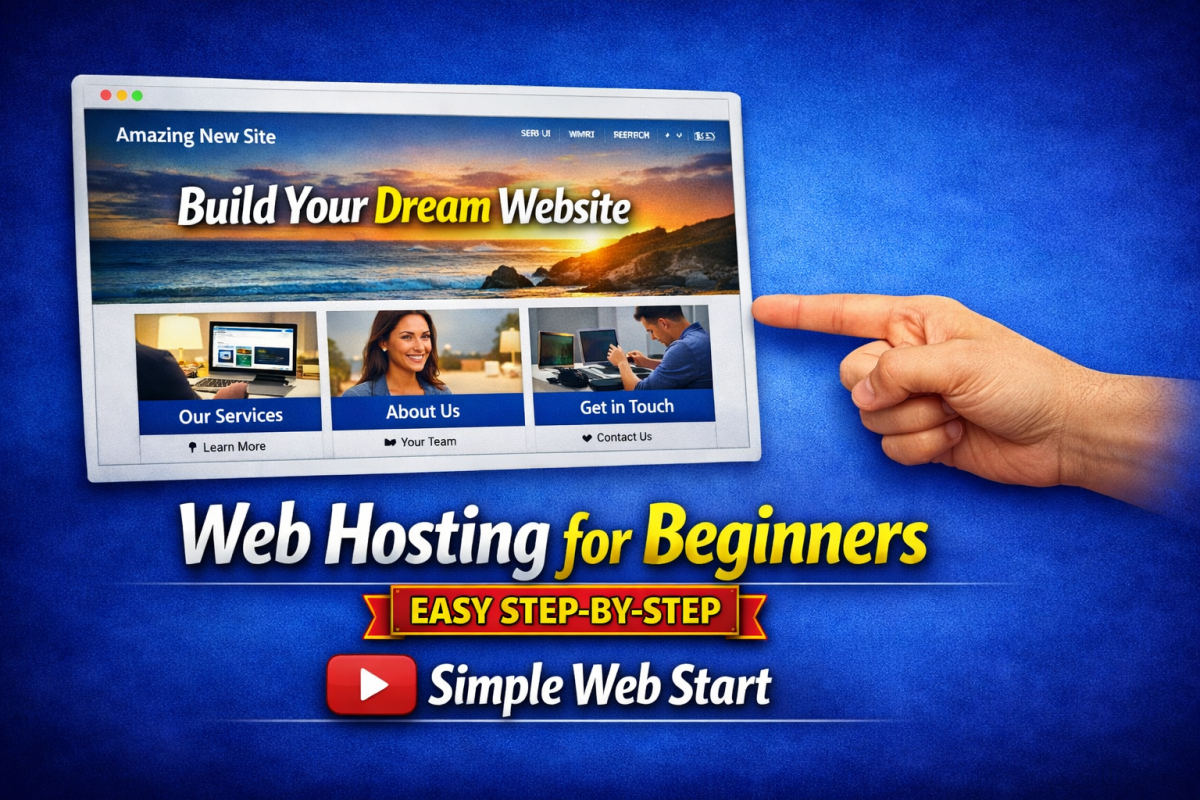 Web hosting and domain.